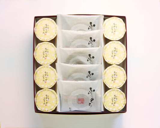 P-9ふわっどら・和風ぷりん詰め合わせ(粒5・なめらか8)