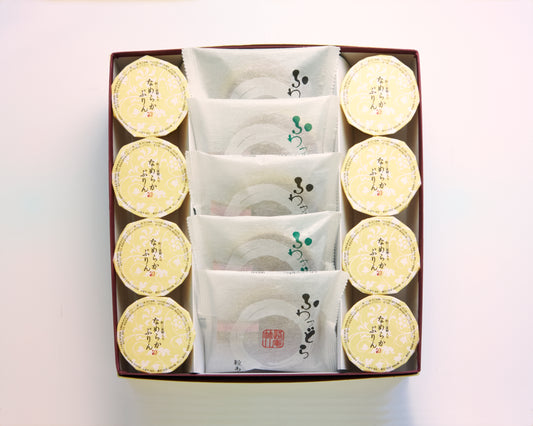 P-11ふわっどら・和風ぷりん詰め合わせ(抹茶あん5・なめらか8)