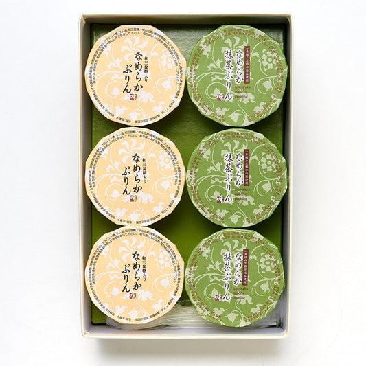 P-7和風ぷりん詰め合わせ(なめらか3・抹茶3)