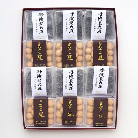 M-5豆菓子詰め合わせ(きなこ豆6・丹波黒大豆6)